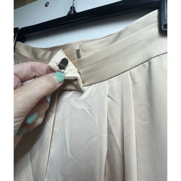 Kimberly Goldson NWT Liza Satin High-Waist Colorblock Wide-Leg Pant Women Size 6 - Picture 5 of 9